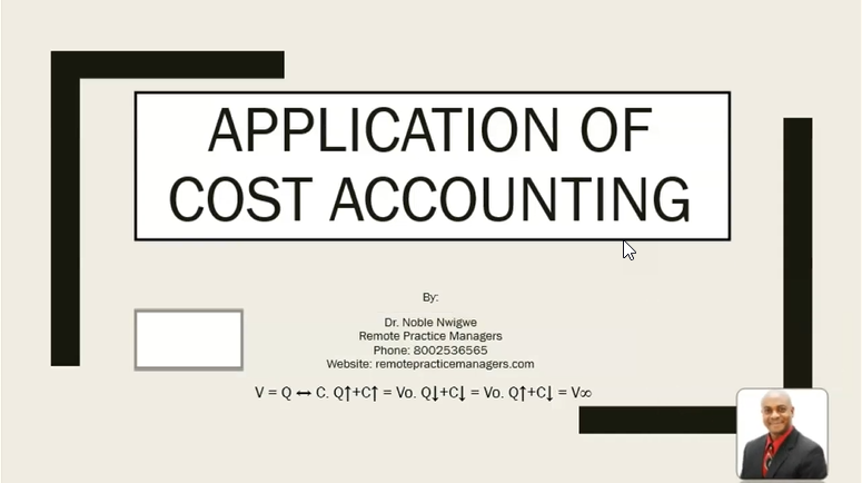 Application of Cost Accounting